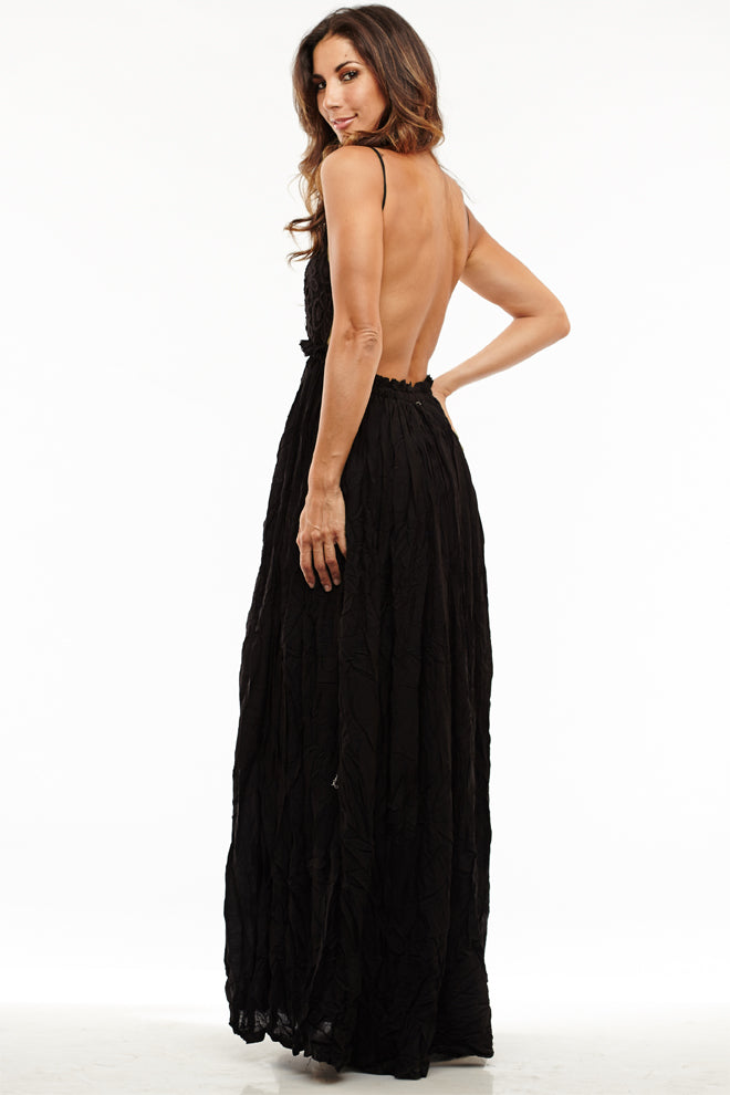 Open back summer maxi dress best sale